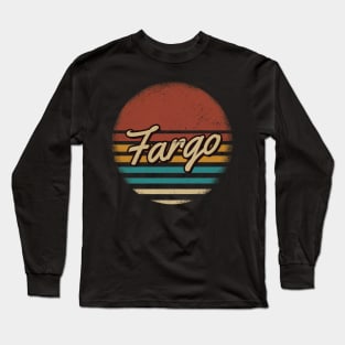 Fargo Vintage Text Long Sleeve T-Shirt